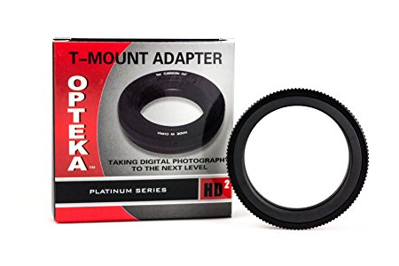 Opteka T-Mount (T2) Adapter for Canon EF EOS 80D, 70D, 60D, 60Da, 50D, 7D, 6D, 5D, 5Ds, T6s, T6i, T6, T5i, T5, T4i, T3i, T3, T2i and SL1 Digital SLR Cameras
