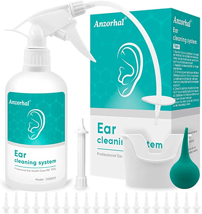 Earwax Removal kit, Ear Cleaner,Ear Cleaner for Humans, Include Ear Washer Bottle, Ear Basin, 20 Piece Soft Disposable Tips,Bulb Syringe - Ear Cleaning kit for Kids & Adults