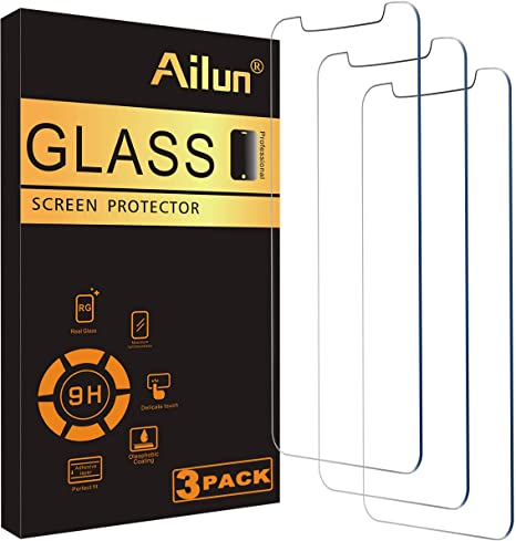 Ailun for Apple iPhone Xs/iPhone X/iPhone 11 Pro Screen Protector,3 Pack,5.8 Inch Display,Tempered Glass 2.5D Edge [NOT for iPhone 11,6.1 inch] Work Most Case