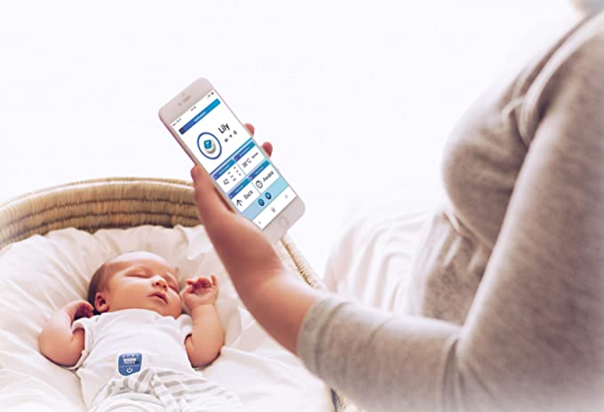 Snuza Pico 2 Smart Baby Movement Monitor with Mobile App - Works Anywhere with or Without Your Phone to Track Breathing Motion, Body Position and Skin Temperature with Real-time alerts