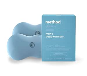 Method Bar Soap, Glacier   Granite, Plastic Free, 2 bars, 5oz each