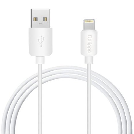 [Apple MFI Certified] Delippo® PowerLine 3.3ft/1m Lightning to USB Cable Sturdy Sync & Charge Cord for Apple iPhone 6/6s/6 Plus/ 5S/5C/5 iPad Air Ipod Series