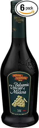 Monari Green Label Balsamic Vinegar of Modena, 17-Ounce (Pack of 6)