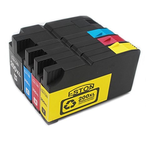 ESTON 4 PACK For Lexmark 200XL BCMY Cartridge Set For OfficeEdge Pro4000 Pro5500