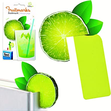 Fruitmarks Novelty Fruit Slice Bookmark Book Mark Reading Page Holder Book Lover Gift - Lime