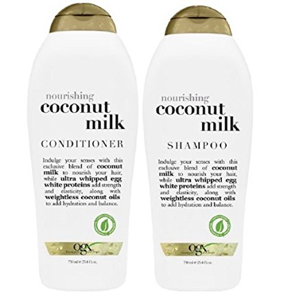 OGX (Organix) Nourishing Coconut Milk Shampoo   Conditioner Jumbo (Combo Pack) (25.4 OUNCE SET)