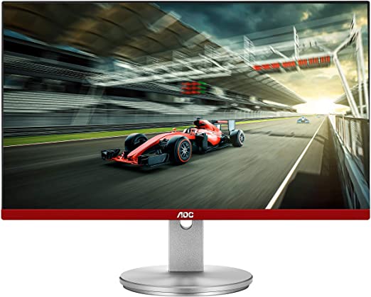 AOC Limited Edition G2490VXS 24" class Frameless Gaming Monitor with Silver Stand, FHD 1920x1080, 1ms 144Hz, FreeSync Premium, 126% sRGB / 93% DCI-P3, 3Yr Re-Spawned zero dead pixels