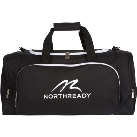 NorthReady Sports Duffel, for Sport / Travel Gear, 24.5"W Medium Durable Gym Bag