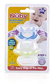 Nuby 2 Count Gum-Eez Teether (Blue Green)