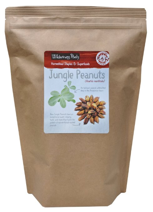 Wilderness Poets Jungle Peanuts - Organic, Raw, Heirloom (4 Pound Bag) Bulk