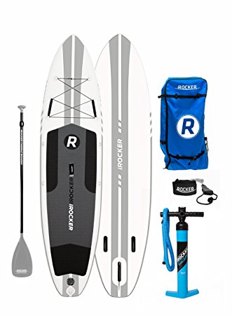 iROCKER ALL-AROUND Inflatable Stand Up Paddle Board 11' Long 32" Wide 6" Thick SUP Package