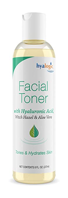 Witch Hazel Facial Toner- Alcohol Free | Hydrating Toner Natural Astringent for Face Toner | Hyalogic Hyaluronic Acid & Aloe Vera Toner | Paraben, Gluten & Fragrance Free | 8 Fl. oz.