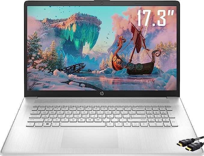 HP 2023 Flagship Newest 17.3" HD  Business Laptop, 4 Cores Intel i3-1125G4(&gt; i5-1035G7), 16GB DDR4 RAM, 512GB SSD, Lightweight, Fast Charge, Bluetooth, WiFi 5,Webcam, W/HDMI, Windows 11, Silver