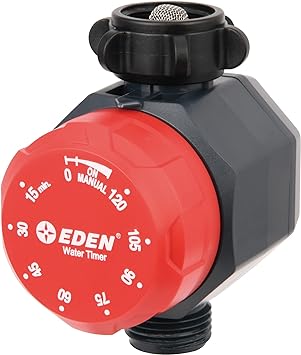 Eden 25118 1-Zone Mechanical Watering Timer, Red, Grey