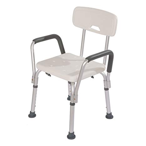 Z ZTDM 450LBS Medical Shower Chair,Adjustable Premium Bathtub Bench Bath Seat with Back and Arms