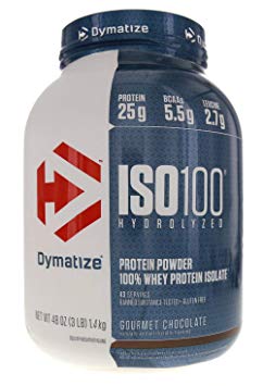 Dymatize ISO 100 Hydrolyzed Whey Protein Isolate, Gourmet Chocolate 3 Pound