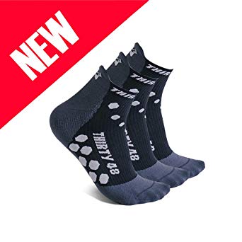 Thirty 48 Compression Low Cut Running Socks Men Women | 15-20mmHg Compression