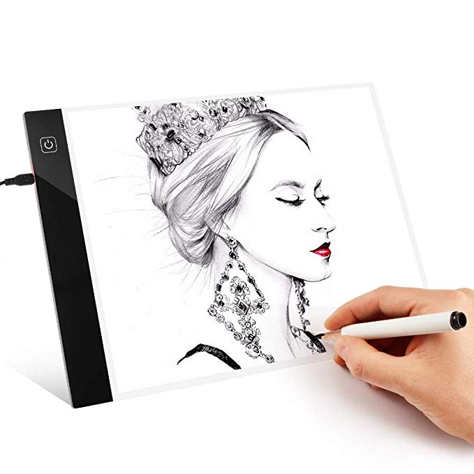 A4 LED Light Box SIKIWIND Ultra-Thin Portable Tracing Light Box with USB Power Cable for 5D DIY Diamond Painting - Sketching - Artists Drawing and Animation etc Dimmable Brightness