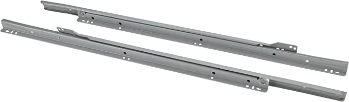 Steelex D4323 18-Inch Euro-Style Self-Closing Drawer Slides, Grey