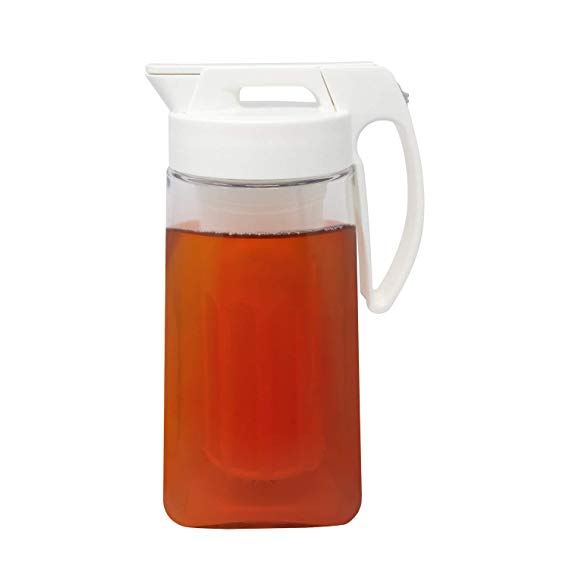 FusePour Pitcher with Cold Brew Infuser & Iced-Tea Infuser - Makes Hot/Cold Coffee, Tea, Fruit Juice - Small 1.6 Quarts