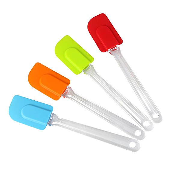 Vicloon Kitchen Silicone Spatulas Set of 4,Colorful Cake Cream Butter Spatula,Cooking Gadget and Baking Tool