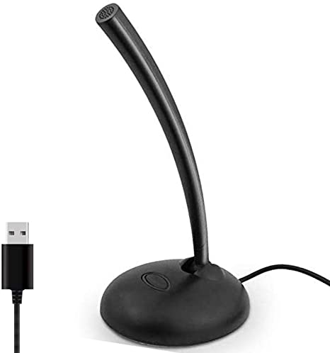 HAL USB Microphone for PC, 360° Omnidirectional Computer Microphone with LED Light Mute Button, Plug & Play Compatible with Mac OS X Windows for Video,Conference,Gaming,Chatting,Skype, Recording