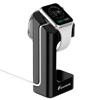 Apple Watch Stand - Foxnovo Apple Watch Dock Apple Watch Charging Stand Charging Dock for Apple Watch 38mm and 42mm Black
