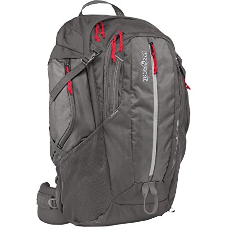 JanSport EQUINOX 40 BACKPACK unisex-adult basic-multipurpose-backpacks JSOOT33ZOUY - FORGE GREY/RED TAPE