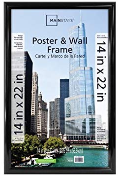 Mainstays 14x22 Trendsetter Poster and Picture Frame, Black