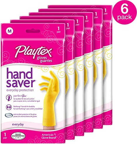 Playtex HandSaver Gloves, Medium (Pack - 6)