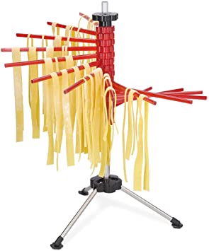 Navaris Collapsible Pasta Drying Rack - Tall Spaghetti Noodle Dryer Stand for up to 4.5 lbs of Homemade Noodles