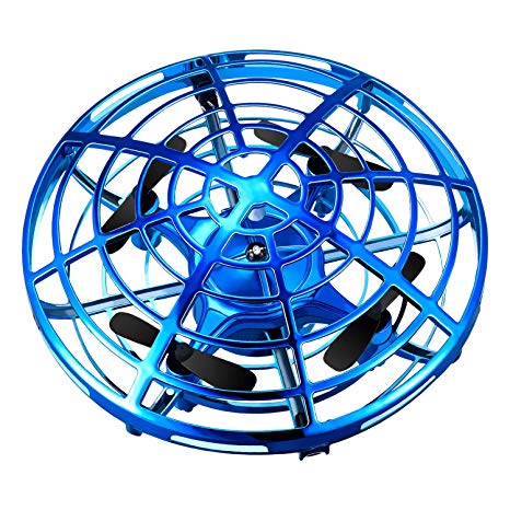 Veken Hand Operated Drones for Kids, Hands-Free Mini Drone Helicopter, Flying Ball Drone Toys for Boys and Girls (Blue)