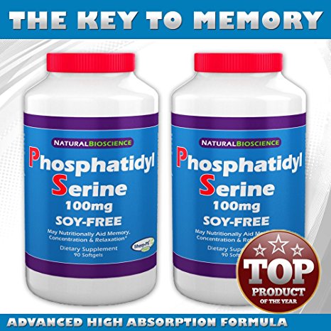 Phosphatidylserine Soy-Free, 100mg, 90 Softgels. Patented Sharp-PS® Formula. (2)