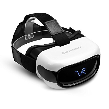 Excelvan A5026 All in One VR Headset HD 3D Virtual Reality Glasses Android 5.1 RK3126 Quad Core 8GB Support WIFI Bluetooth TF Card Video Movie Player