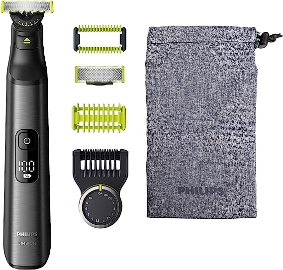 Philips OneBlade Pro 360 Face & Body, Rade, Adjusts and Finishes Any Hair Length, 14 Length Settings (Model QP6551/30)