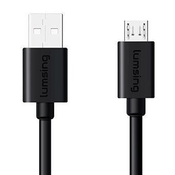 LumsingMicro USB 3ft - The Worlds Fastest Most Durable Charging Cablefor Samsung Nexus LG Motorola Android Smartphones and MoreBlack