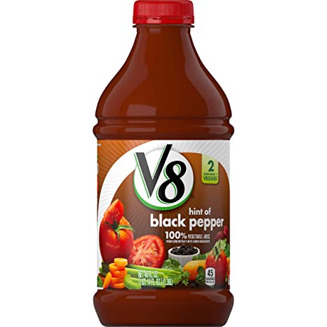 V8  Original with Hint of Black Pepper 100% Vegetable Juice, 46 oz. Bottle