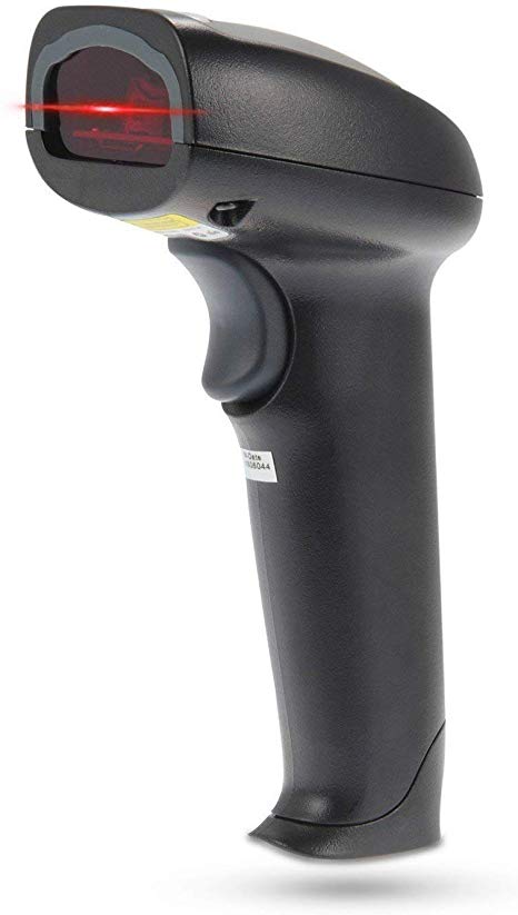 USB Barcode Scanner, Esky Handheld Wired Bar Code 1D Laser Scanner Automatic Barcode Scanner Reader with USB Cable,for Warehouse Supermarket Store (Black)