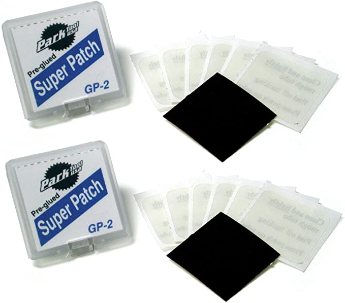 Park Tool GP-2 Pre-Glued Super Patch Puncture Repair Kits (Pack of 2 Kits)