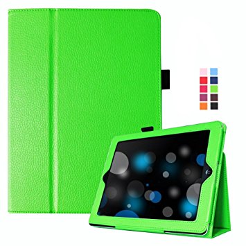 iPad 4 Case, iPad 2 Case, UrSpeedtekLive Premium PU Leather Folio Stand Smart Case Cover for Apple iPad 3rd / 2nd/ 4th(Automatic Wake/Sleep Feature) - Green