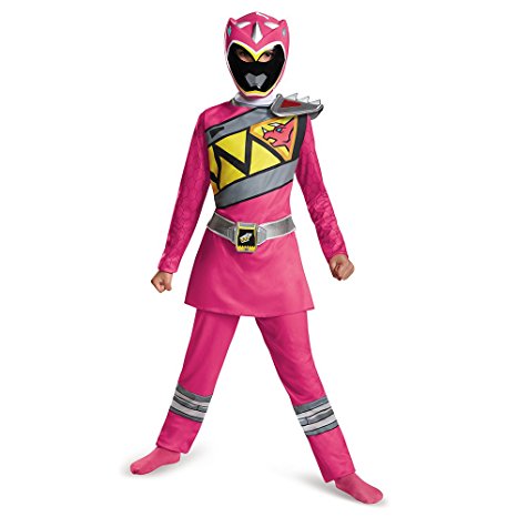 Disguise Pink Power Ranger Dino Charge Classic Costume, Medium (7-8)