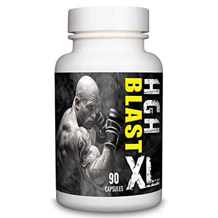 HGH Blast XL - 90 Capsules, 1-month Supply - Testosterone Support and Amino Acids - Supplement for Men by Natural Answers