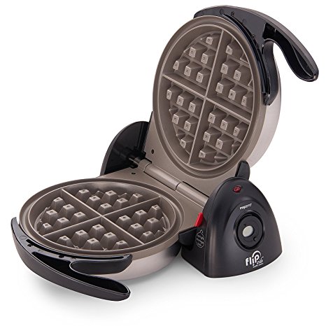 Presto 03510 FlipSide Belgian Waffle Maker with Ceramic Nonstick Finish, 7-Inch, Black 2-Pack