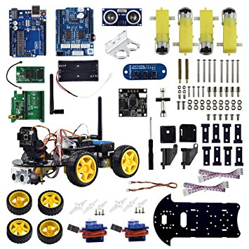 UCTRONICS WIFI Smart Robot Car Kit for Arduino with Real Time Video Camera, Ultrasonic Sensor, Line Tracking, WIFI Module Remote Controlled by Android App