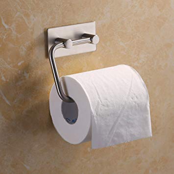 KES Self Adhesive Toilet Paper Holder Stainless Steel Tissue Paper Roll Towel Holder RUSTPROOF Brushed Finish, A7070-2