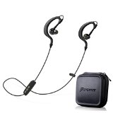 Parasom P6S Upgraded Version V41 Earhook Bluetooth Earbuds Lightweight Headsets with Mic For Wireless Sports Running and Gym Workout for Iphone Samsung Android Smart Phones Black