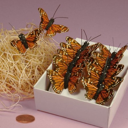 Orange Monarch Butterflies, 1-1/2"