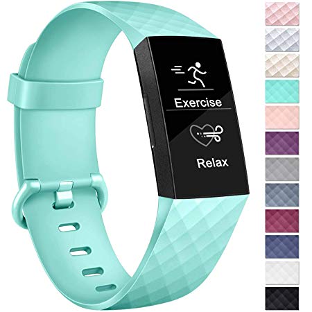 Vancle Sport Band Small Large Compatible with Fitbit Charge 3 Bands Replacement for Women Men