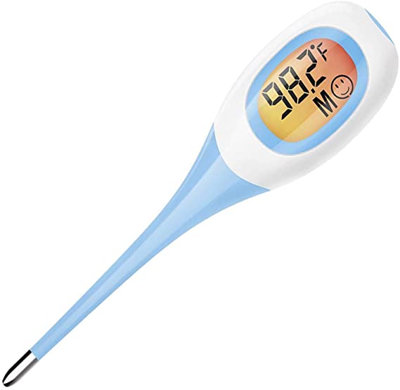 Oral Thermometer for Fever Test, Body Temperature Oral Rectal Underarm Fever Indicator for Adults Children,0.8 s Fast Test Blue