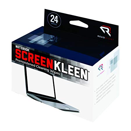 Read Right Notebook ScreenKleen Cleaning Pads, 24 Pads per Box (RR1217)